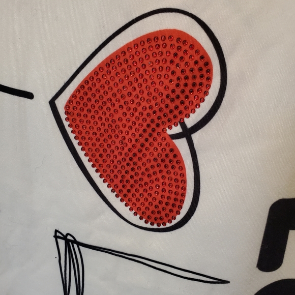 🎆Stylish White Love Print Women's Tunic 3X - Picture 3 of 7